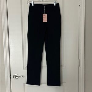 NWT Ultra-Stretch Ponte Straight Leg 4-Pocket Pants-Black